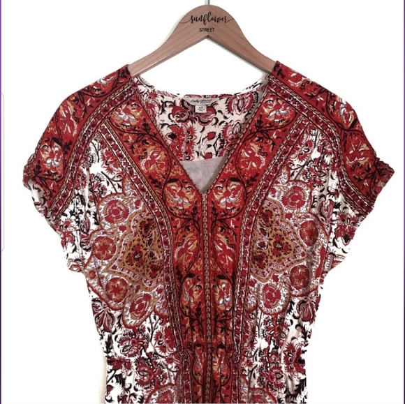 Lucky Brand Boho Bandana Print Maxi Festiva - Picture 3 of 6